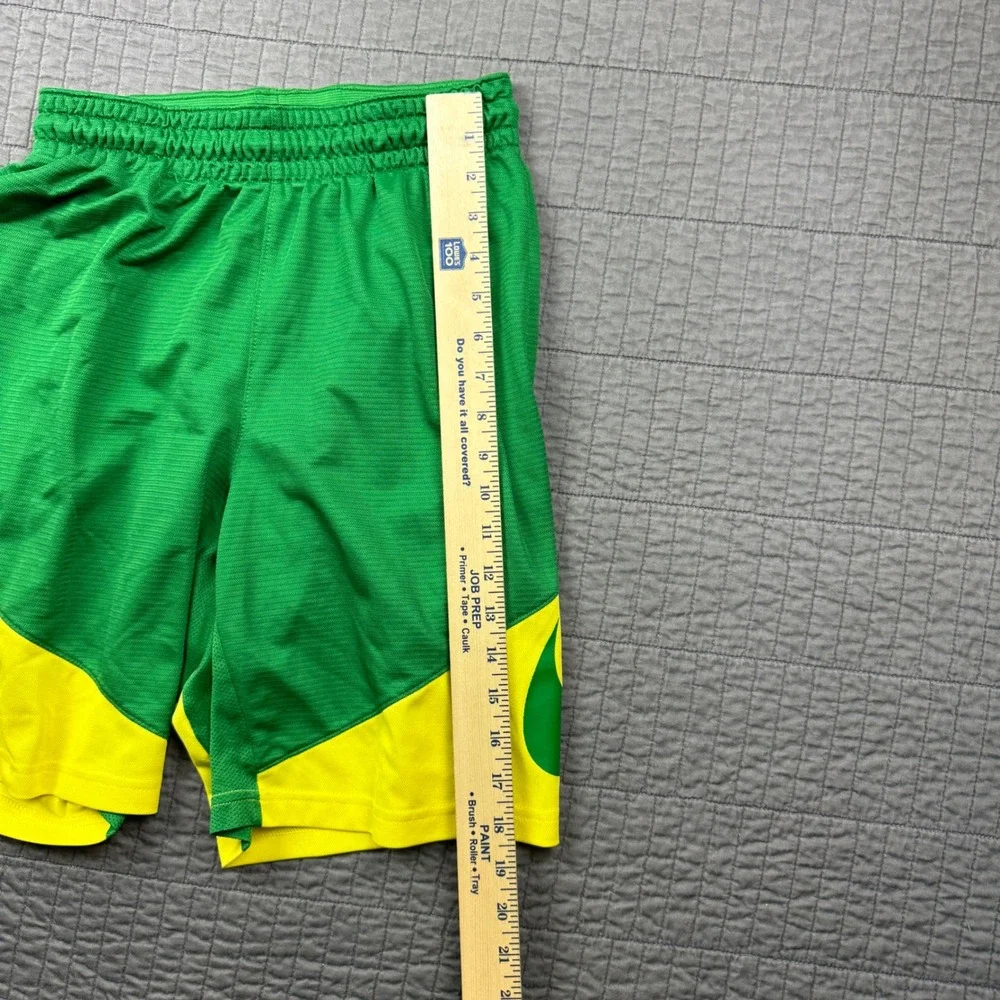 Nike Mens Small Oregon Ducks Dri-FIT Basketball Shorts Green Yellow Sportswear